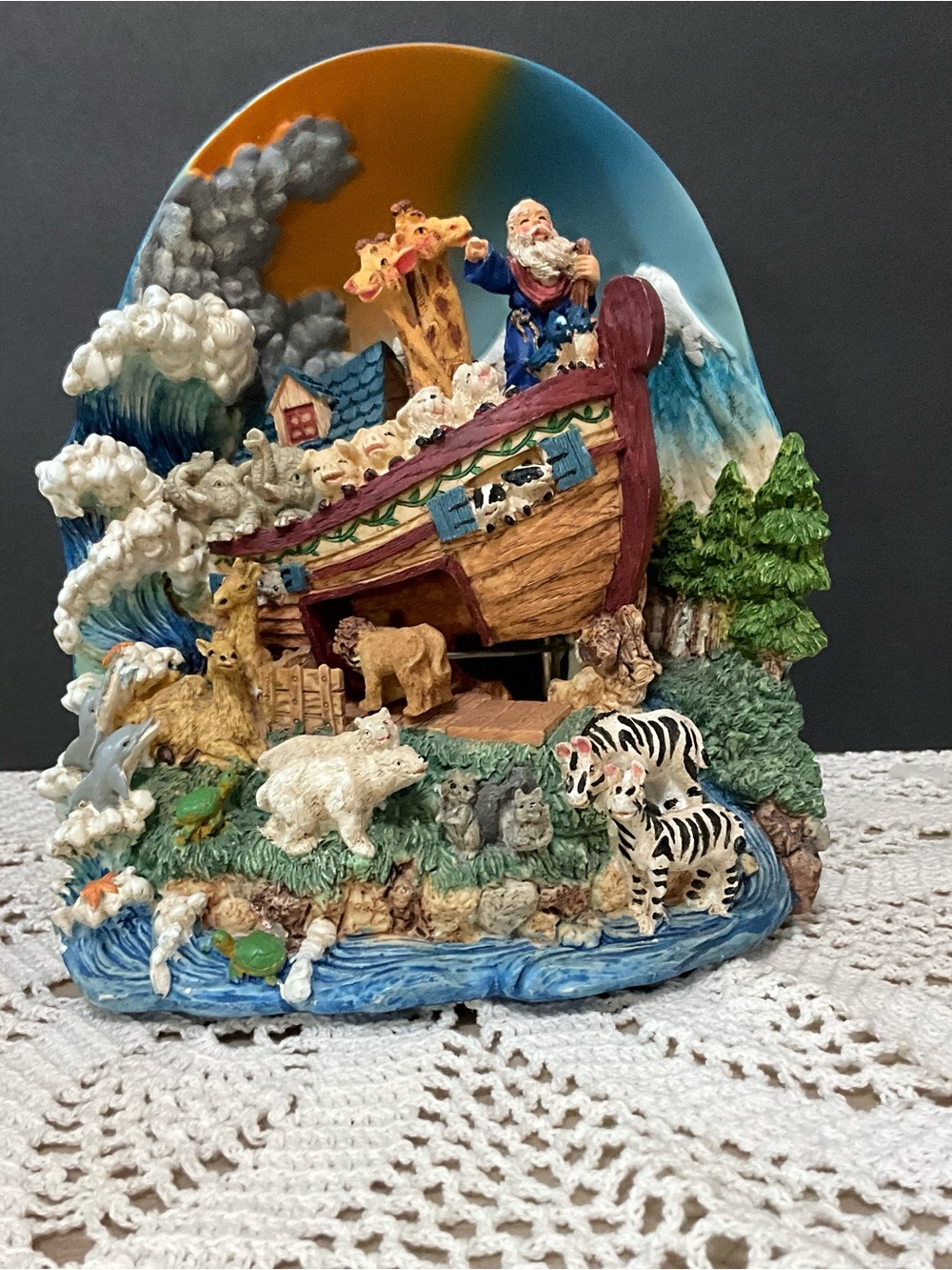 Classic Treasures Noah's Ark Music Box Animated Song Oh What a Beautiful Morning